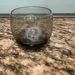1 Washington Redskins NFL Smoked Drinking Glass Tumblers Old Logo 70's